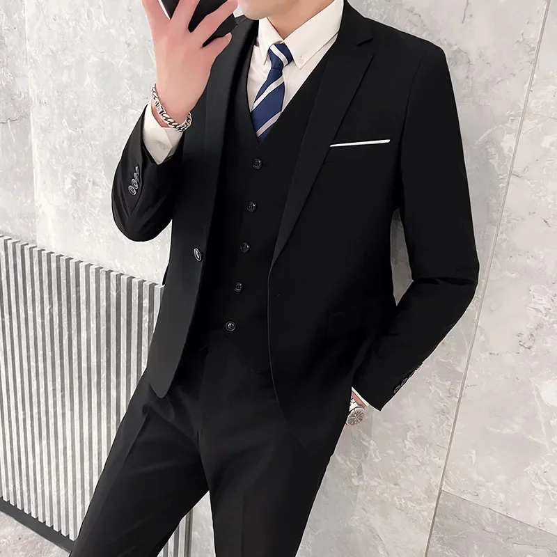 Elegant Formal Men'S Wear - スーツ アウトドア 通気性 (ブレザー + ベスト
