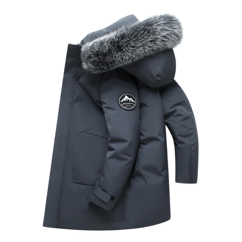 秋冬男性防風ダウンジャケットコートメンズウォームホワイトダッ - Men Formal Wear Coat のレビューと価格
