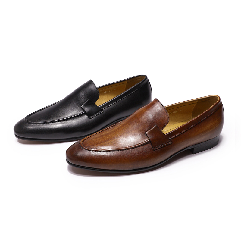 男性用の本革モカシン,夏と秋の靴,結婚式,ダンス,パーティー - Men Formal Wear Brown のレビューと価格