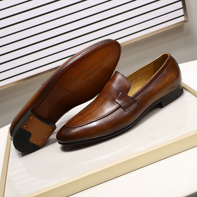 男性用の本革モカシン,夏と秋の靴,結婚式,ダンス,パーティー - Men Formal Wear Brown のレビューと価格