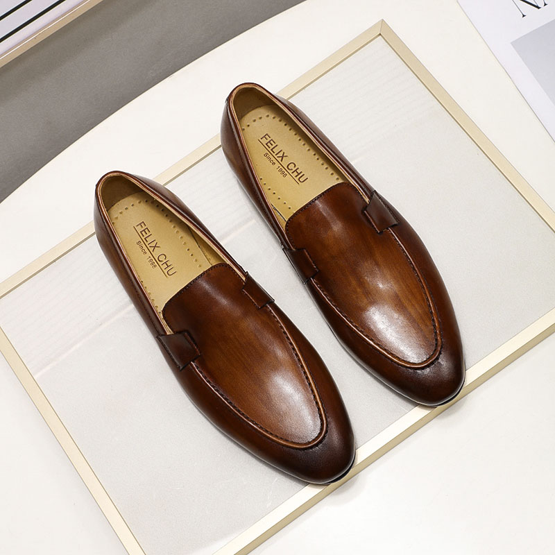 男性用の本革モカシン,夏と秋の靴,結婚式,ダンス,パーティー - Men Formal Wear Brown のレビューと価格