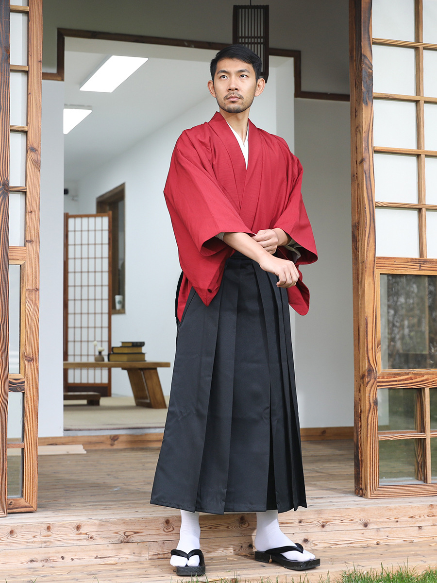 男性用日本の伝統的な着物セット フォーマル袴 武士着物コスチ - Traditional Japanese Men'S Formal Wear のレビューと価格