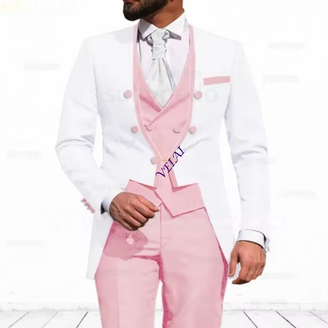 カスタマイズされたスカイブルーのメンズ3ピーススーツ、エレガ - Elegant Formal Men'S Wear のレビューと価格