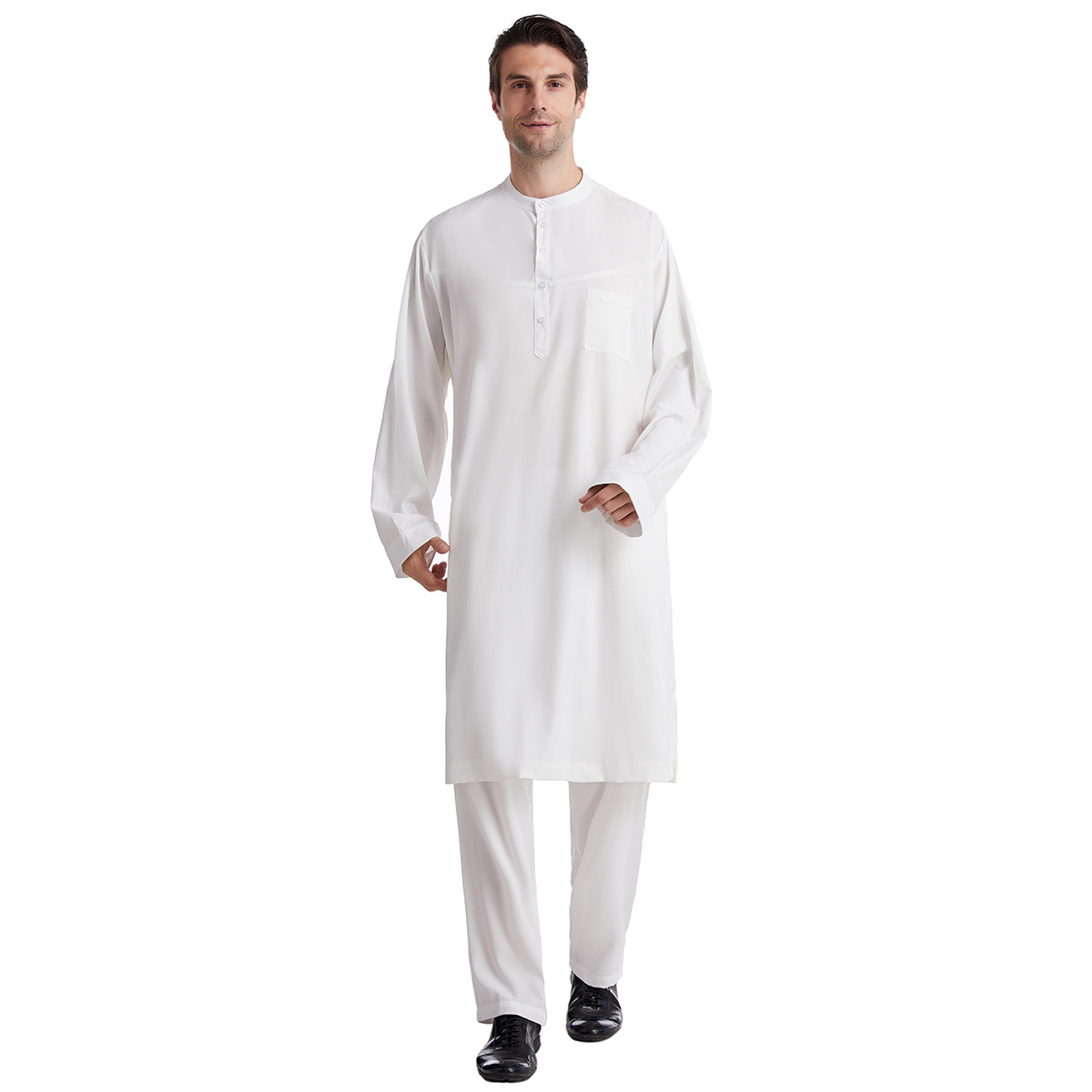 イスラム教徒の男性のためのアバヤセット,パンツ付きトップ,ア - Arabic Formal Wear Men のレビューと価格