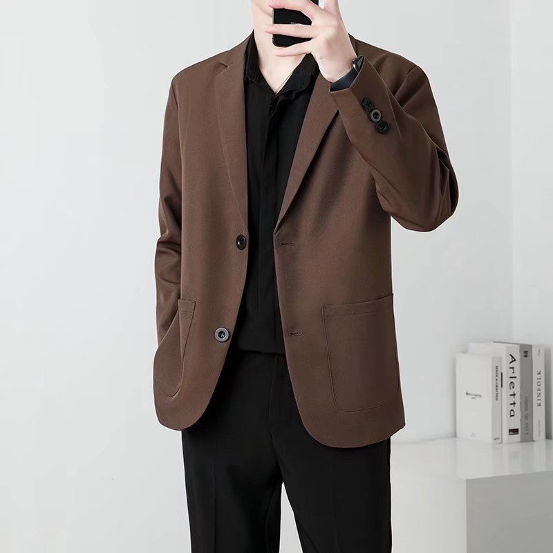 メンズフィットオフィススーツジャケット,フォーマルビジネスジ - Men Formal Wear Brown のレビューと価格