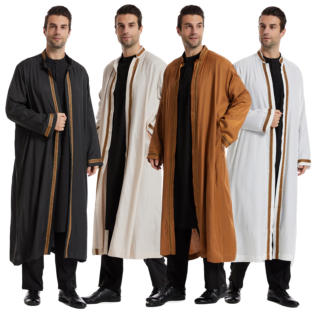 男性用トーブ アバヤ イスラム服 カーディガン ムスリム カ - Arabic Formal Wear Men のレビューと価格