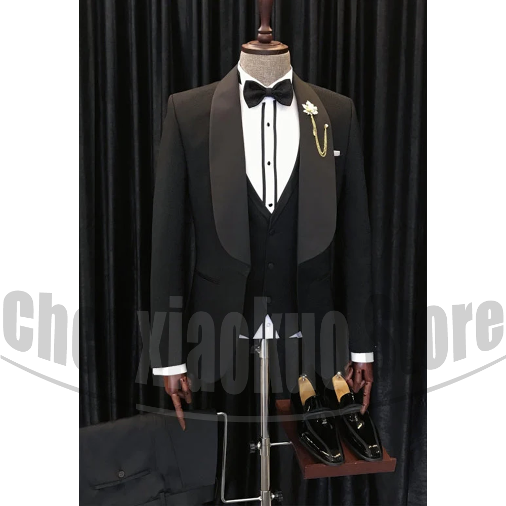 黒人男性用スーツ シックなショールラペル ワンボタン グルー - Elegant Formal Men'S Wear のレビューと価格