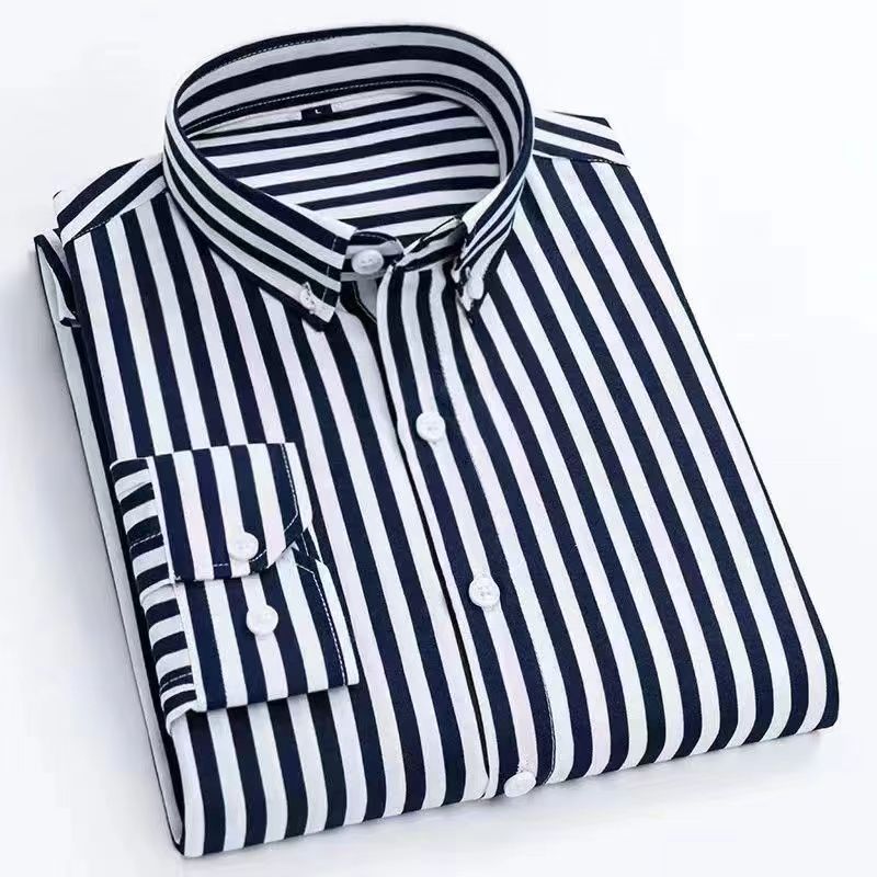 ビジネスとカジュアルウェア用の長袖の真新しいメンズストライプ - Men Formal Wear Brands のレビューと価格