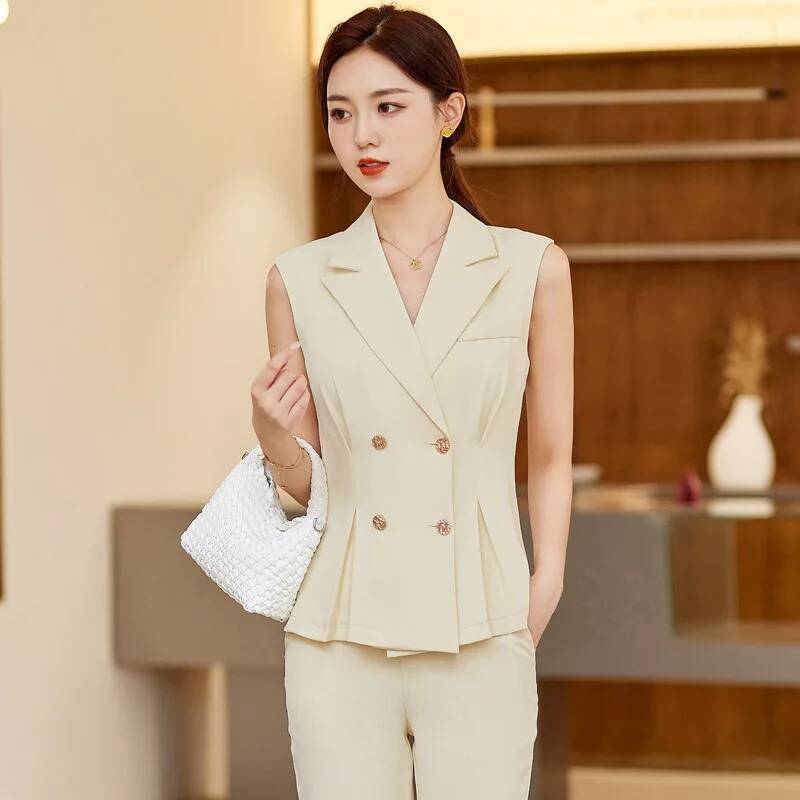 女性用エレガントなパンツスーツ、2ピースセットのパンツとベス - Elegant Formal Men'S Wear のレビューと価格