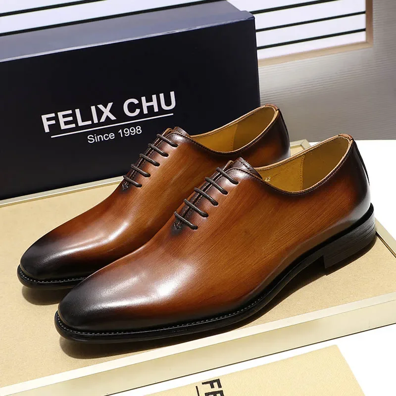 デザイナー本革メンズホールカットオックスフォードシューズ高級 - Men Formal Wear Brands のレビューと価格