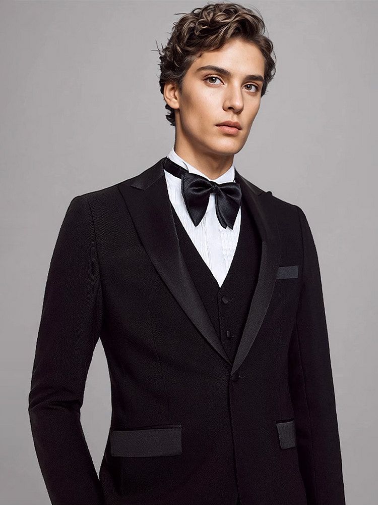 メンズスーツセット高級黒フォーマルディナー服結婚式新郎着用ハ - Men'S Formal Dinner Wear のレビューと価格